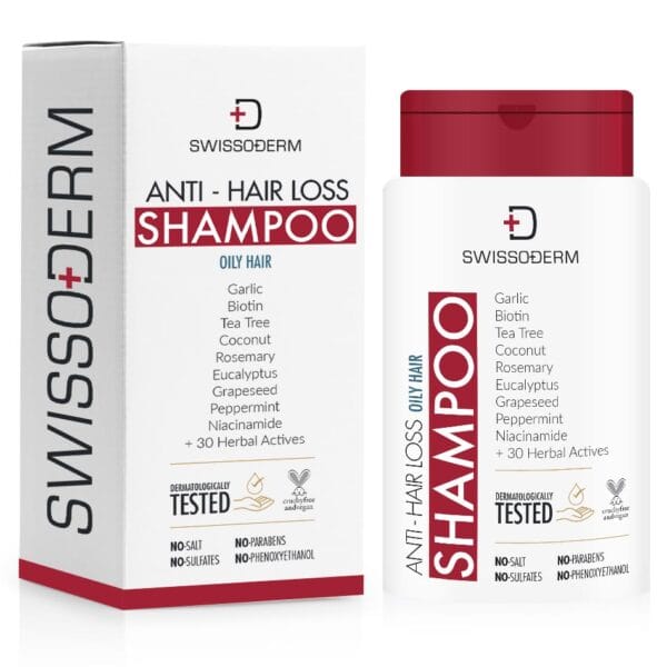 SWISSODERM Champú anticaída para cabello grasoso